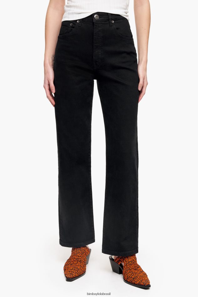 roupas Bimba Y Lola corte reto - jeans reto preto P28JFH531