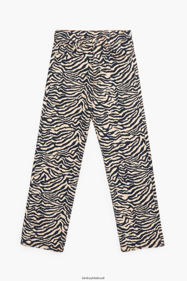roupas Bimba Y Lola corte reto - jeans reto tigre P28JFH530