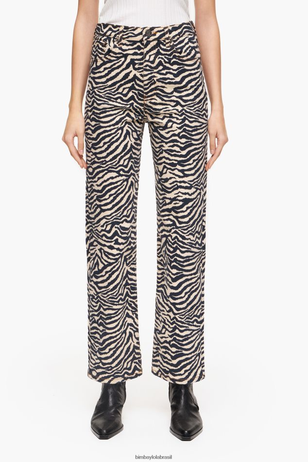 roupas Bimba Y Lola corte reto - jeans reto tigre P28JFH530