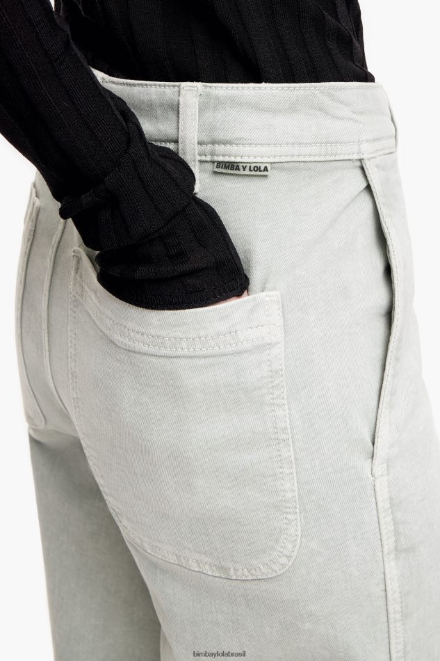 roupas Bimba Y Lola culotte - jeans de cintura alta menta verde P28JFH444