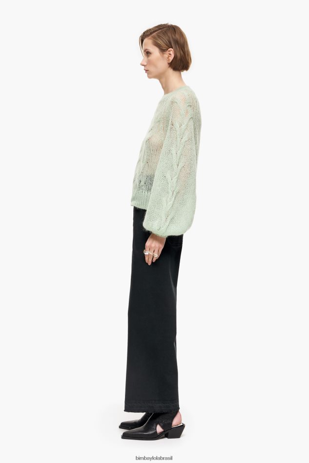 roupas Bimba Y Lola culotte - jeans de cintura alta preto P28JFH441