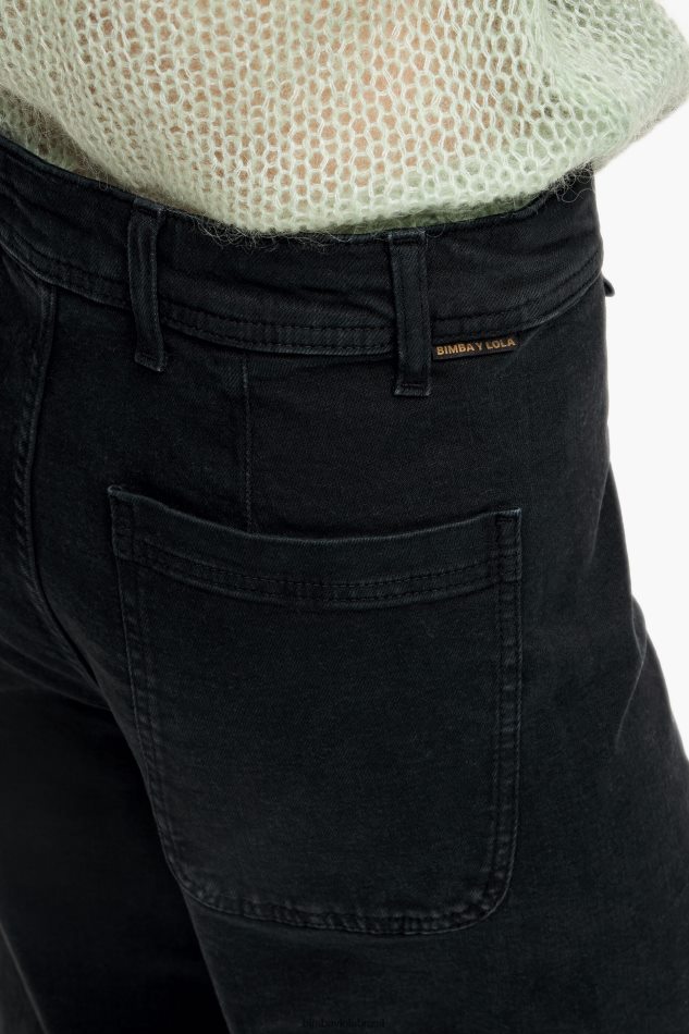 roupas Bimba Y Lola culotte - jeans de cintura alta preto P28JFH441