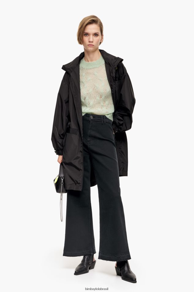 roupas Bimba Y Lola culotte - jeans de cintura alta preto P28JFH441