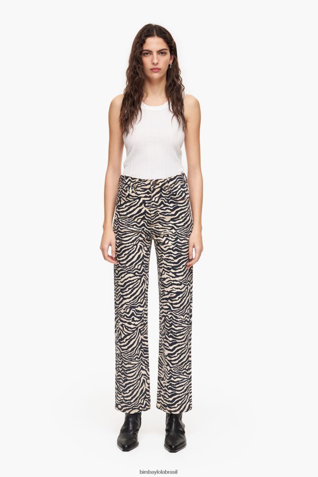 roupas Bimba Y Lola jeans retos cortados tigre P28JFH427