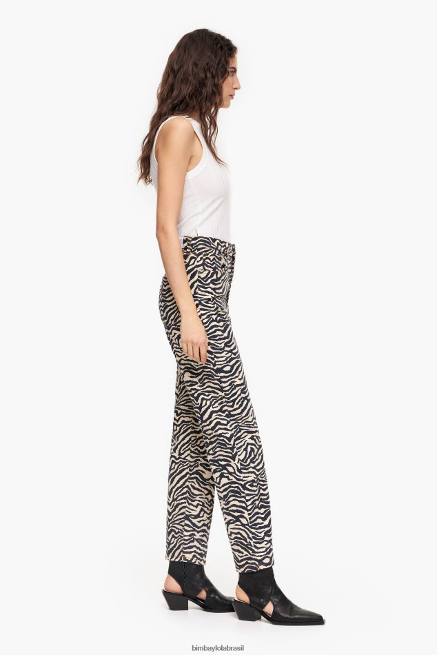roupas Bimba Y Lola jeans retos cortados tigre P28JFH427