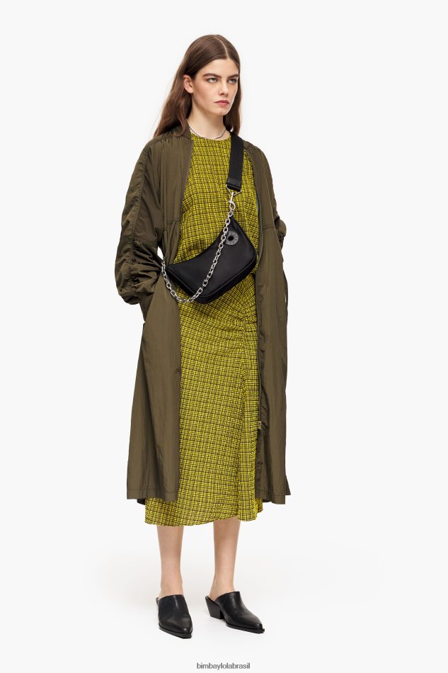 roupas Bimba Y Lola saia midi quadrada amarelo P28JFH466