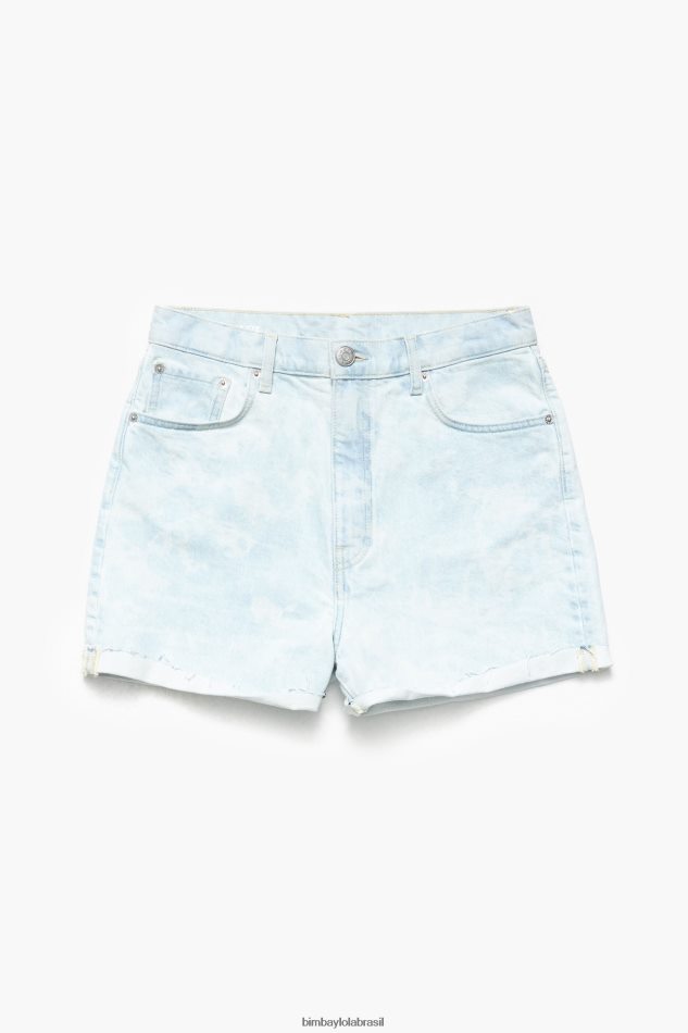 roupas Bimba Y Lola bermuda camuflada leve com estampa de panda azul P28JFH424