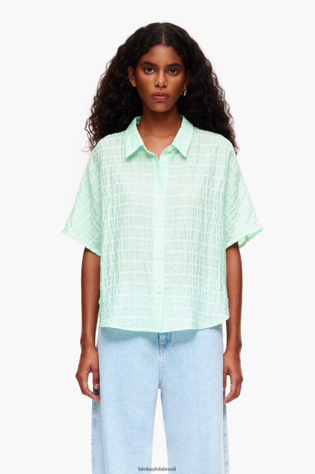 roupas Bimba Y Lola Camisa curta hortelã P28JFH328