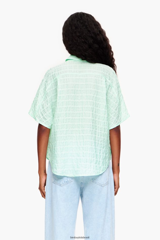 roupas Bimba Y Lola Camisa curta hortelã P28JFH328