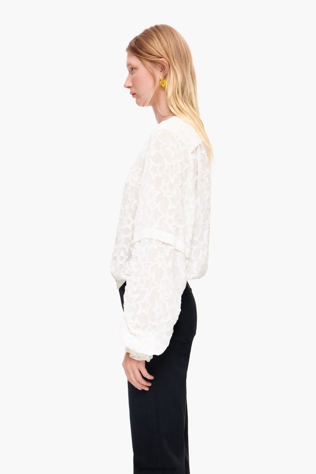 roupas Bimba Y Lola blusa cropped jacquard estrela P28JFH340