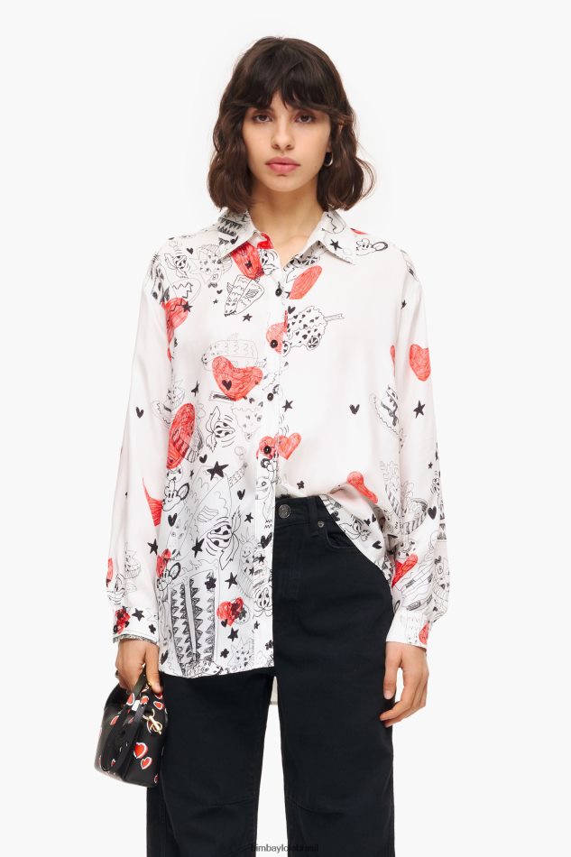roupas Bimba Y Lola camisa de coração apelido P28JFH347