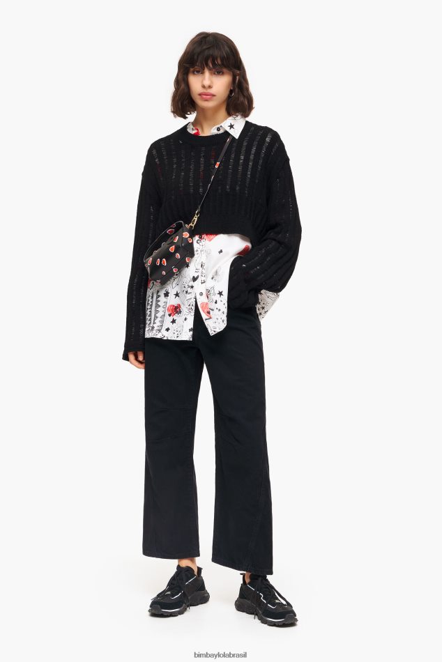 roupas Bimba Y Lola camisa de coração apelido P28JFH347
