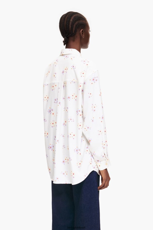 roupas Bimba Y Lola camisa de impressão de flores de acrílico branco P28JFH337