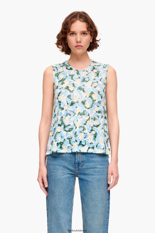 roupas Bimba Y Lola camiseta animal light brush azul P28JFH292