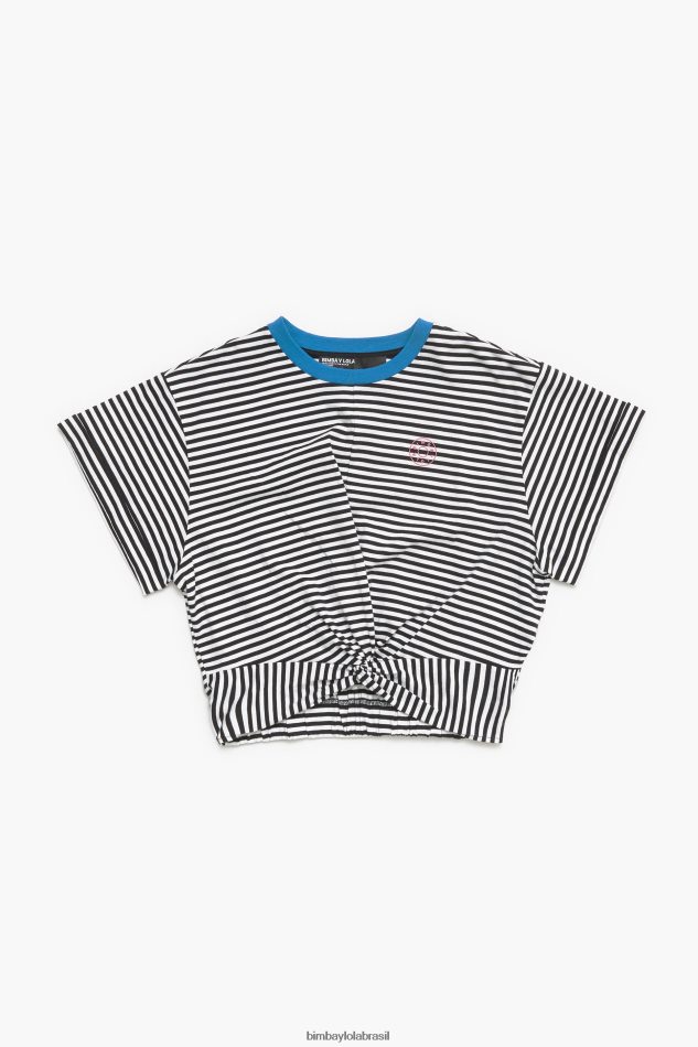 roupas Bimba Y Lola camiseta boxy nó Preto e branco P28JFH320