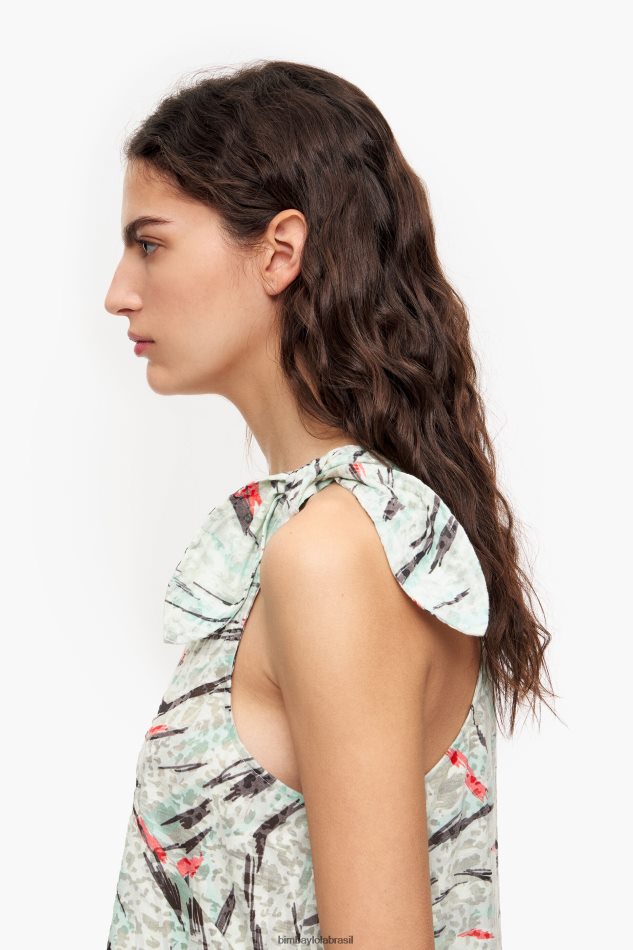 roupas Bimba Y Lola camiseta com estampa de asa de borboleta hortelã P28JFH304