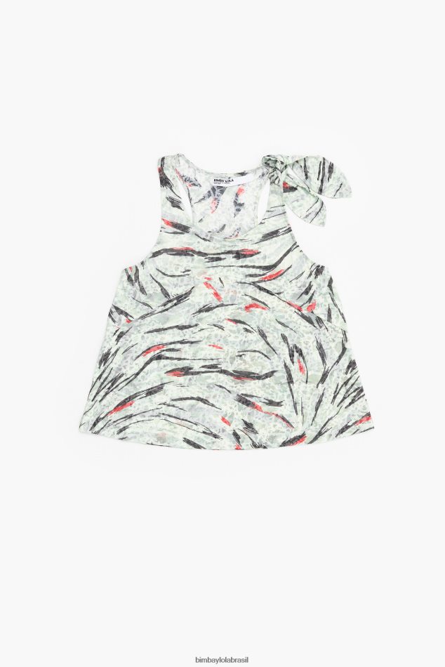 roupas Bimba Y Lola camiseta com estampa de asa de borboleta hortelã P28JFH304