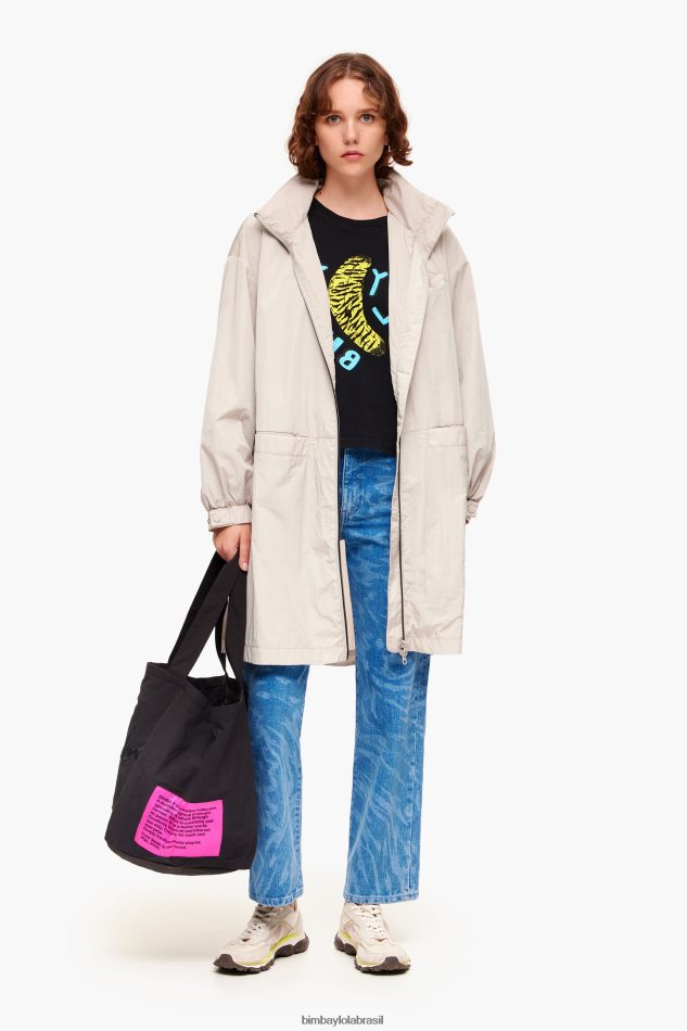 roupas Bimba Y Lola camiseta com estampa de banana preto P28JFH278