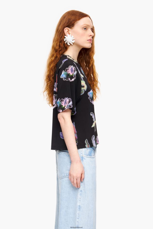 roupas Bimba Y Lola camiseta coral escuro cinza P28JFH266