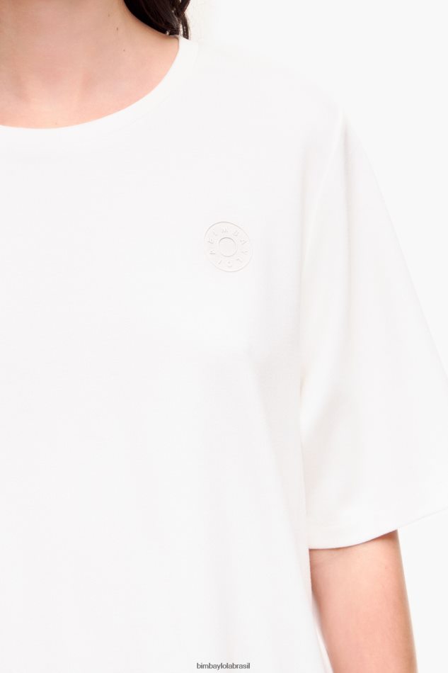 roupas Bimba Y Lola camiseta curta ponte di roma marfim P28JFH257