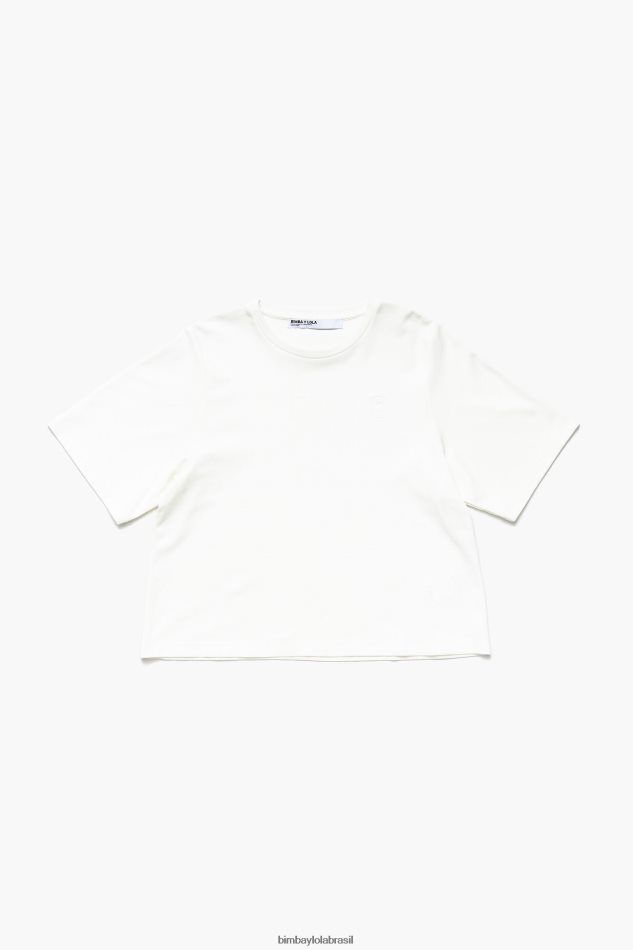 roupas Bimba Y Lola camiseta curta ponte di roma marfim P28JFH257