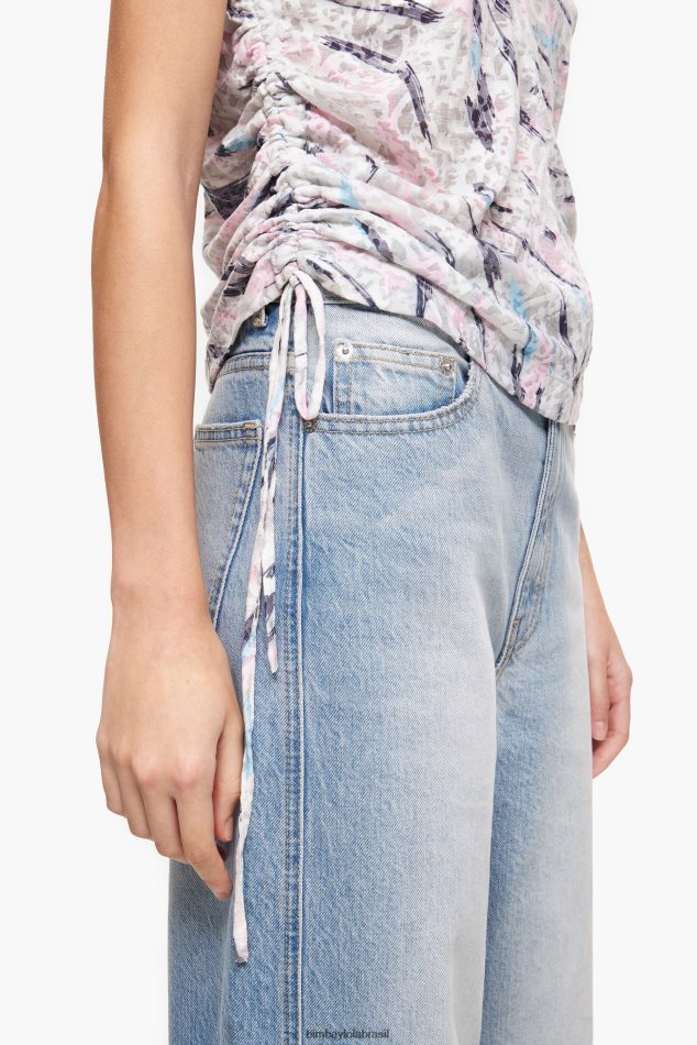 roupas Bimba Y Lola camiseta de algodão com estampa de asa de borboleta branco P28JFH303