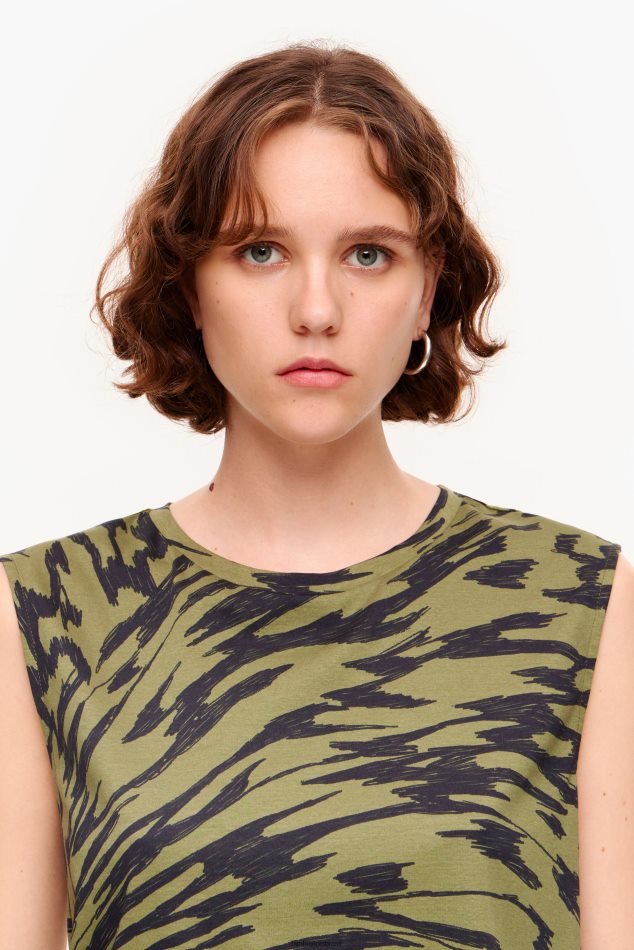 roupas Bimba Y Lola camiseta de algodão com estampa de asa de borboleta cáqui P28JFH298
