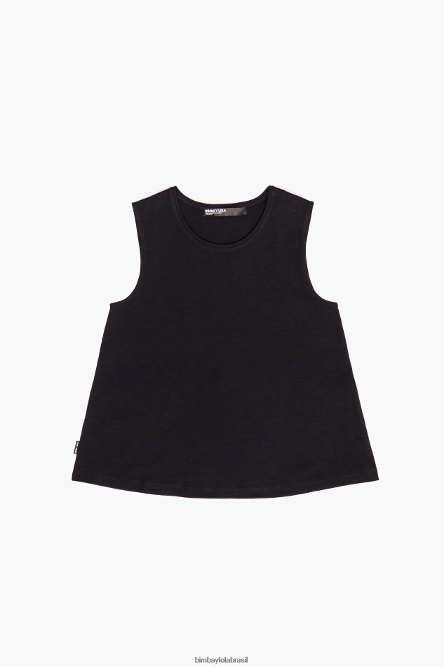 roupas Bimba Y Lola camiseta de algodão preto P28JFH294