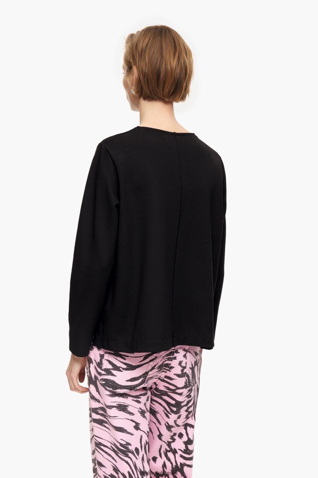 roupas Bimba Y Lola camiseta de malha preto P28JFH301