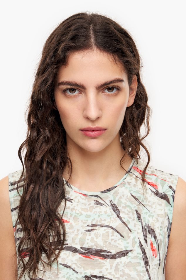 roupas Bimba Y Lola camiseta evasê com estampa de asa de borboleta hortelã P28JFH305