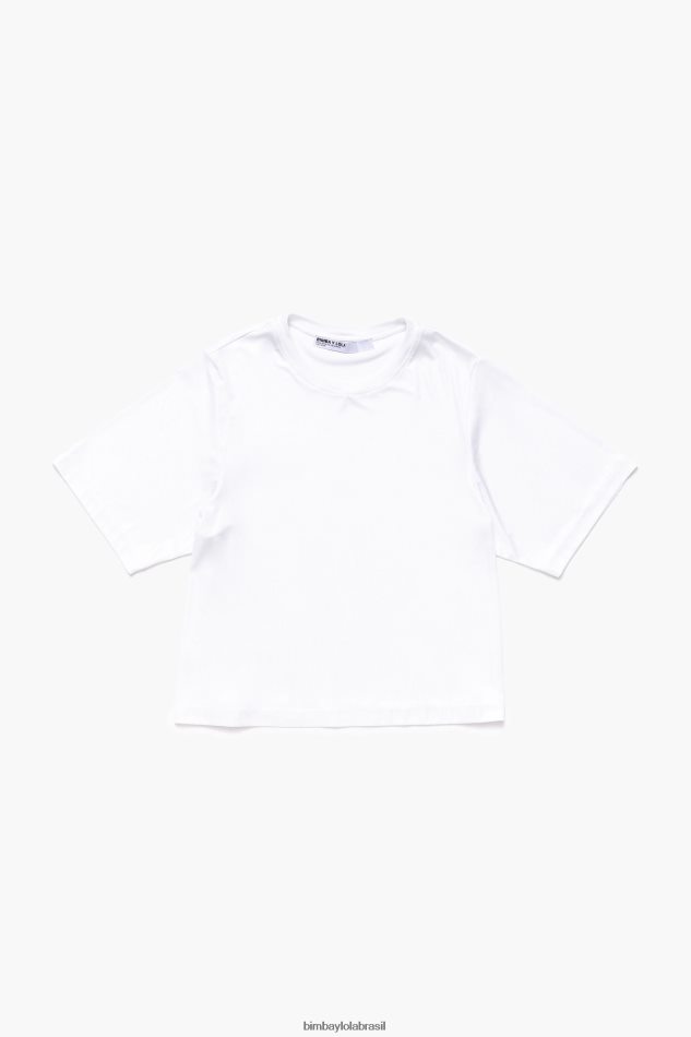 roupas Bimba Y Lola camiseta fluida curta branco P28JFH310