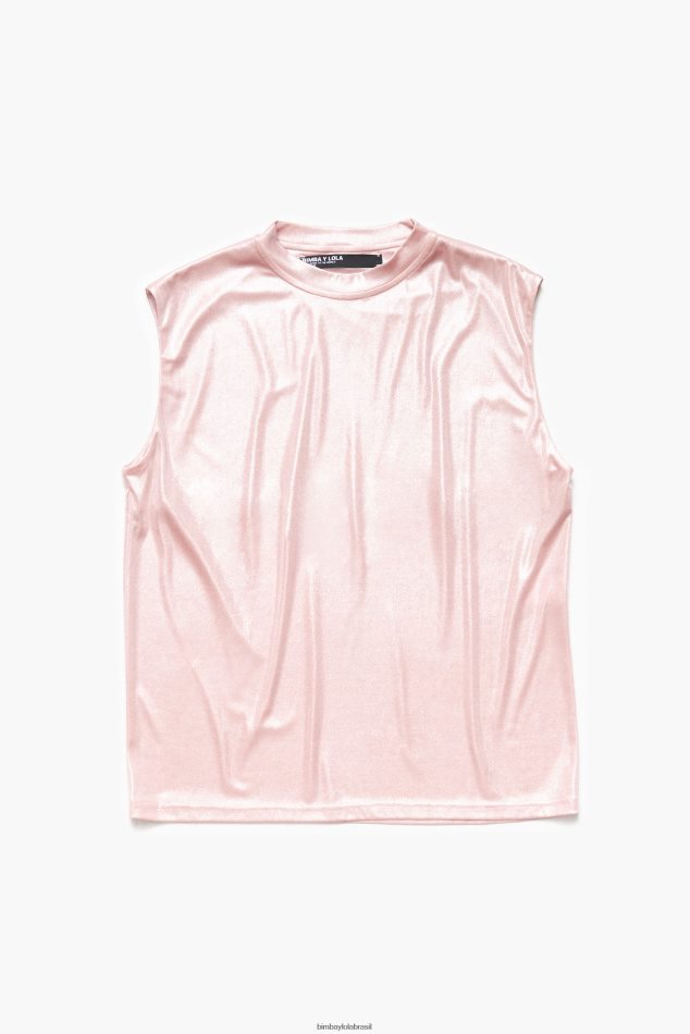 roupas Bimba Y Lola camiseta fluida curta rosa P28JFH308