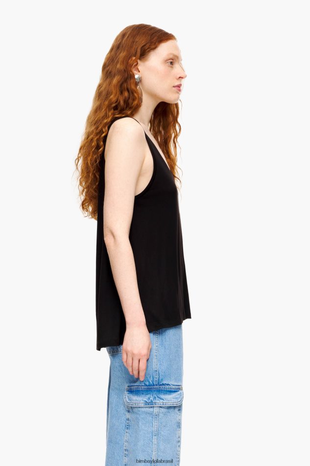 roupas Bimba Y Lola camiseta linha a preto P28JFH315