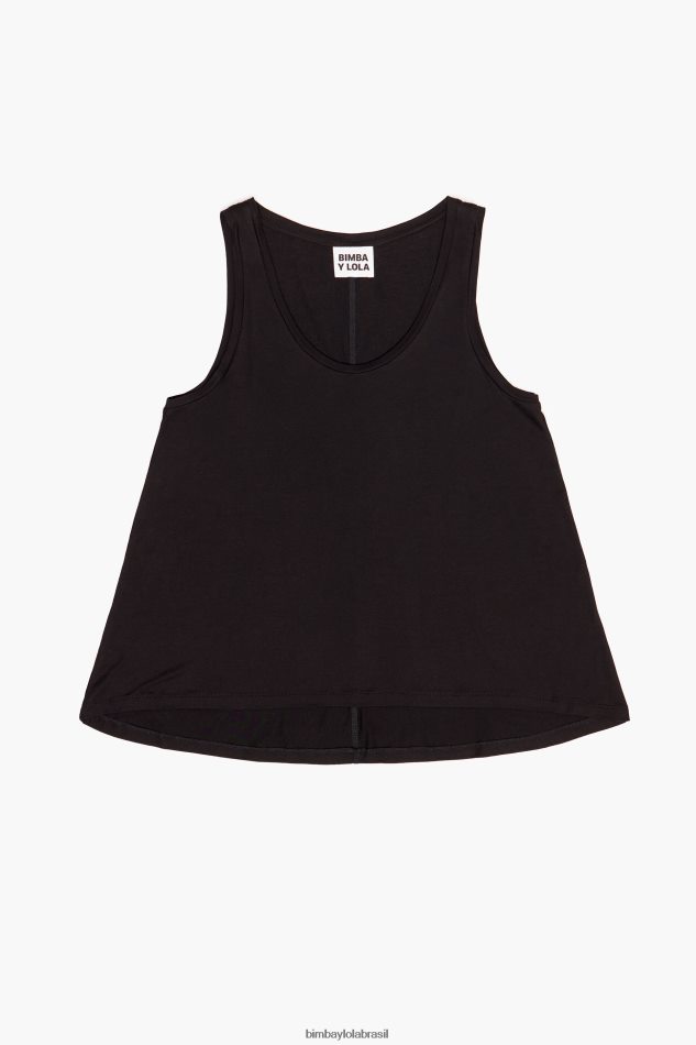 roupas Bimba Y Lola camiseta linha a preto P28JFH315