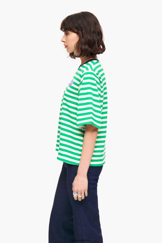 roupas Bimba Y Lola camiseta listrada para cachorro verde P28JFH256