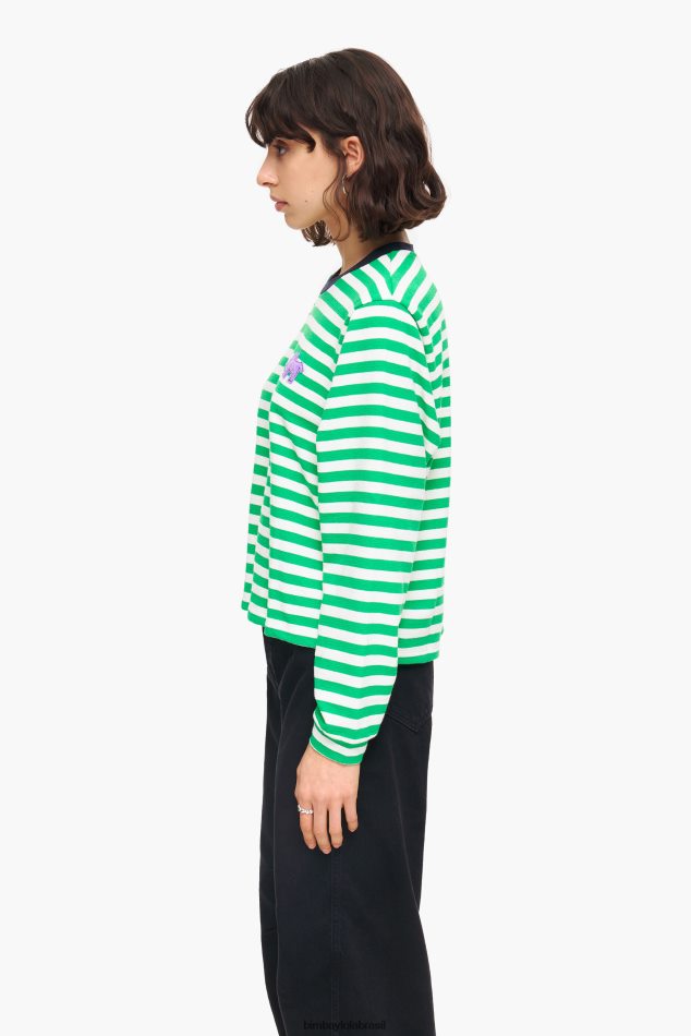 roupas Bimba Y Lola camiseta listrada verde P28JFH255