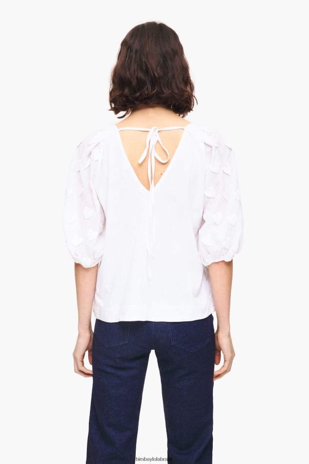 roupas Bimba Y Lola camiseta tecido duplo branco P28JFH285