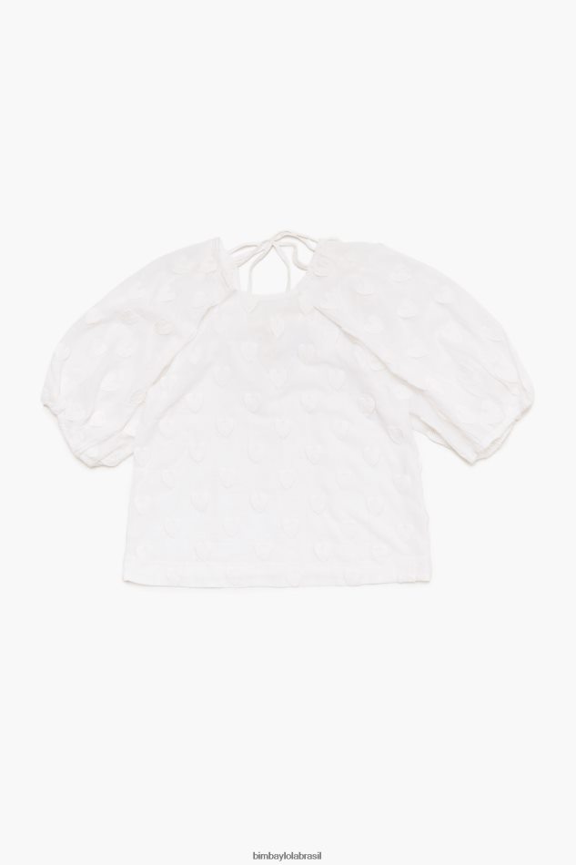 roupas Bimba Y Lola camiseta tecido duplo branco P28JFH285