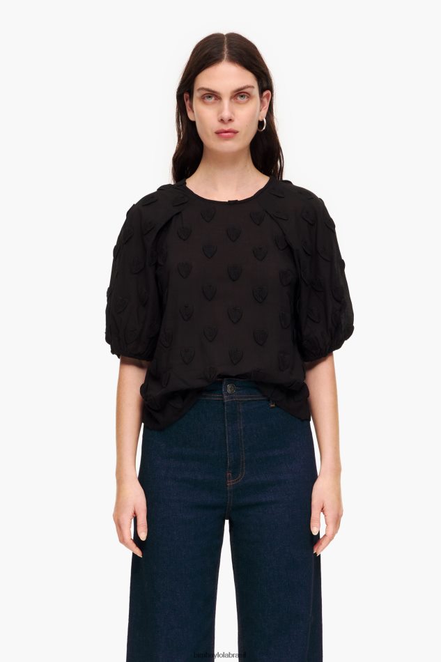 roupas Bimba Y Lola camiseta tecido duplo preto P28JFH286