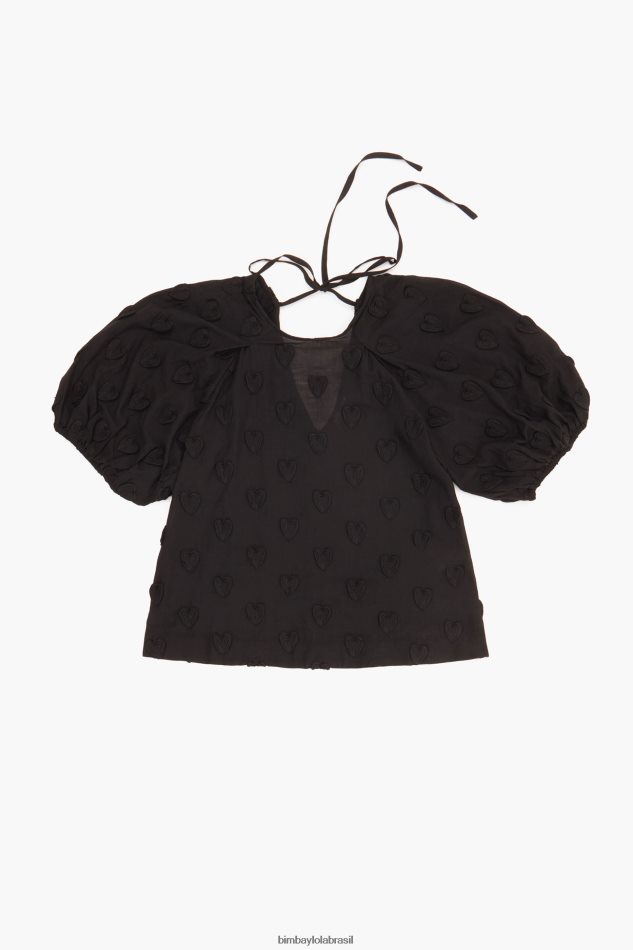 roupas Bimba Y Lola camiseta tecido duplo preto P28JFH286
