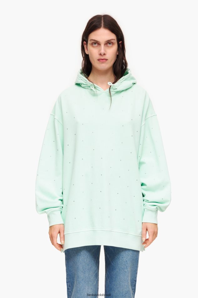 roupas Bimba Y Lola moletom brilhante hortelã P28JFH501