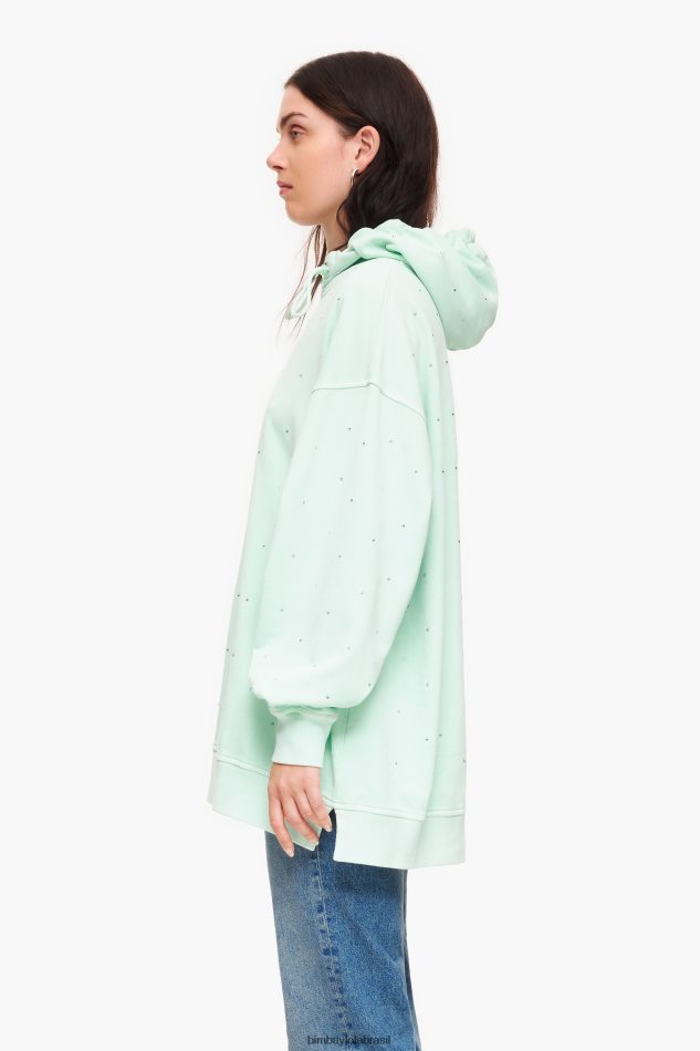 roupas Bimba Y Lola moletom brilhante hortelã P28JFH501