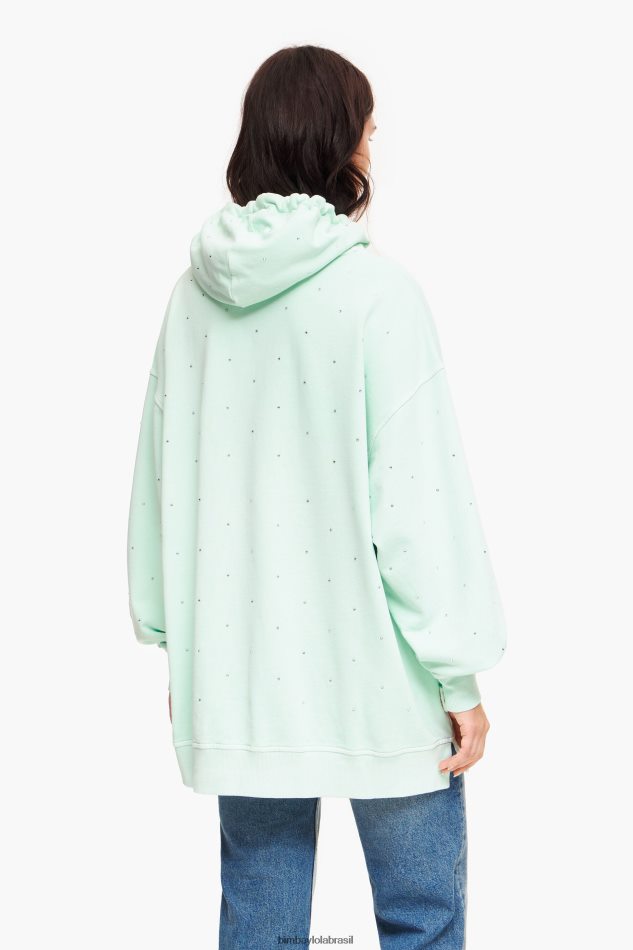 roupas Bimba Y Lola moletom brilhante hortelã P28JFH501