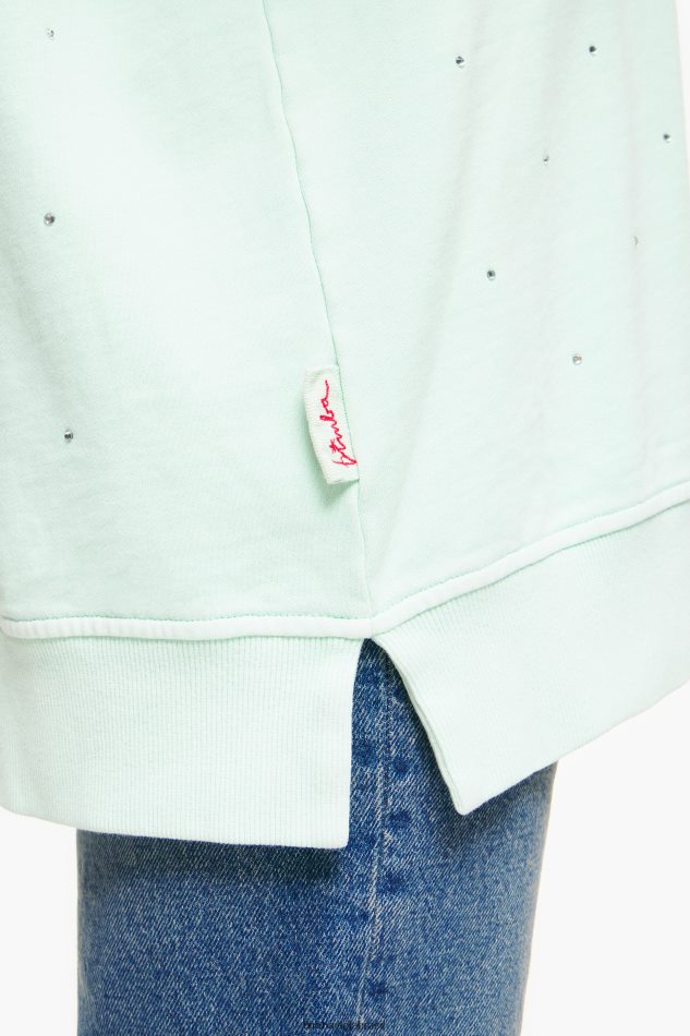 roupas Bimba Y Lola moletom brilhante hortelã P28JFH501