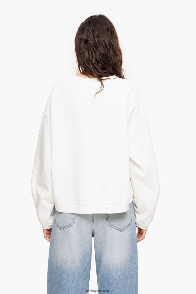 roupas Bimba Y Lola moletom logotipo branco P28JFH499