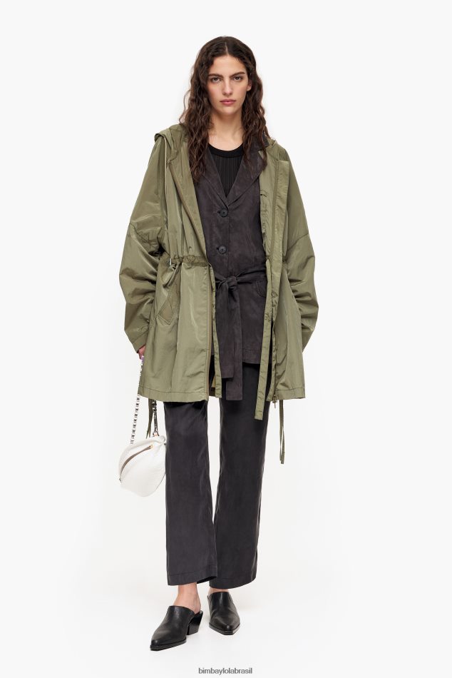 roupas Bimba Y Lola blazer oversize preto lavado P28JFH491