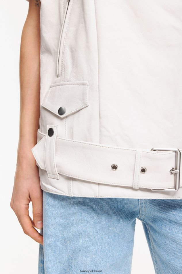 roupas Bimba Y Lola colete de couro cru P28JFH478