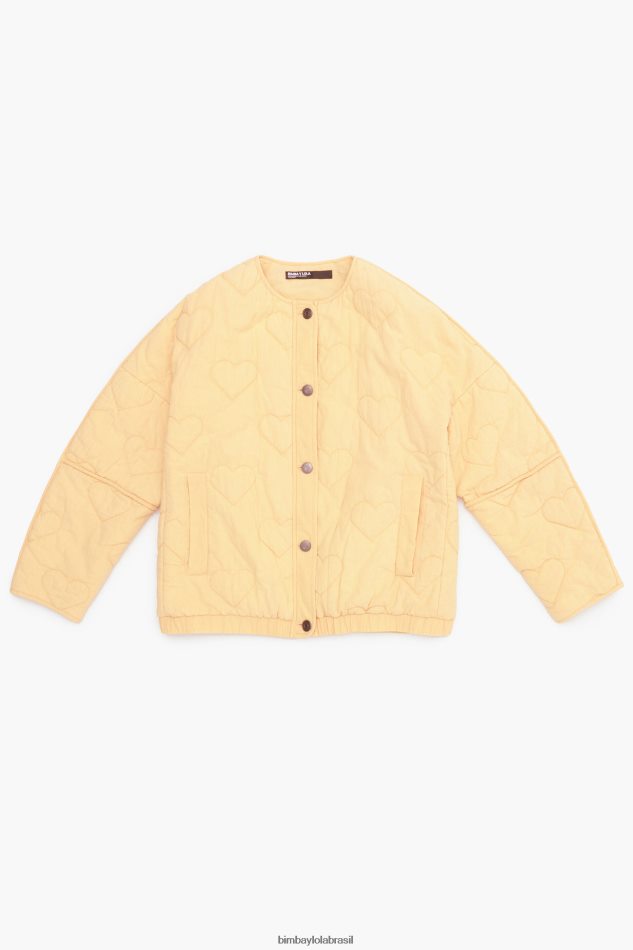roupas Bimba Y Lola jaqueta acolchoada corações pêssego P28JFH489