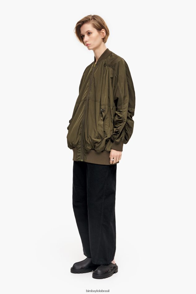 roupas Bimba Y Lola jaqueta de náilon cáqui P28JFH473