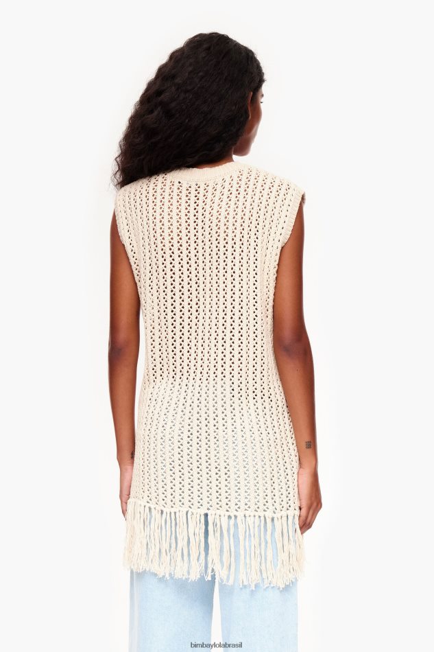 roupas Bimba Y Lola colete de malha cru P28JFH351